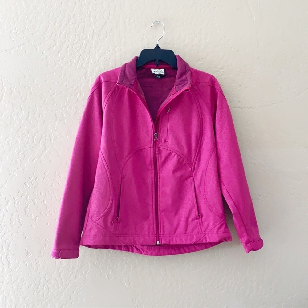 DD Medium Pink Softshell Jacket, Fleece Lined, Full Zip, Inner Pockets!